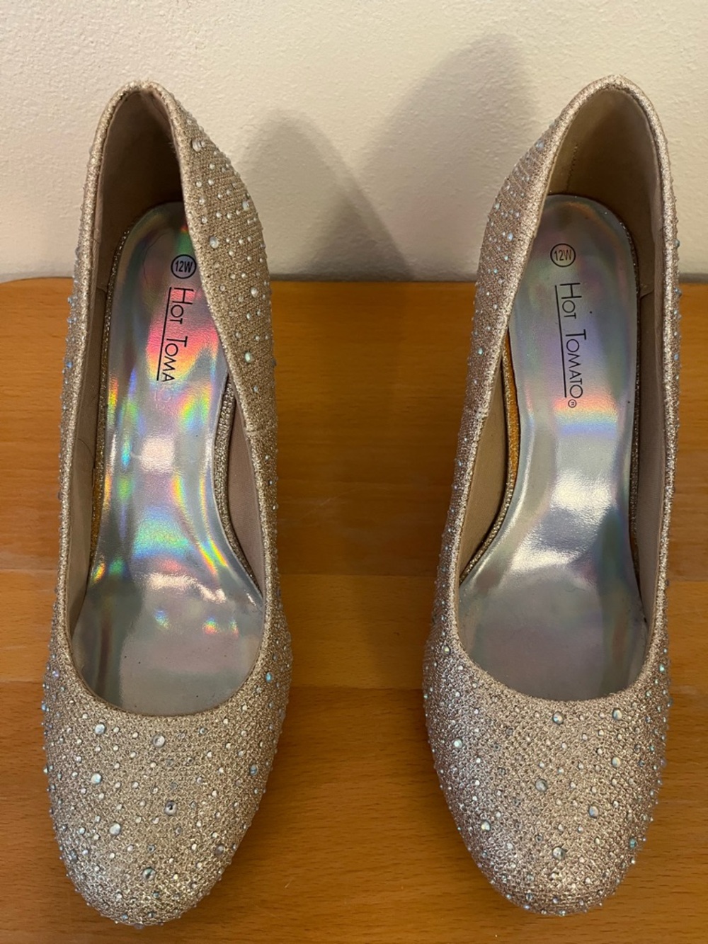 Hot Tomato Champagne Sparkle Pumps